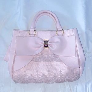 Betsey Johnson Light Pink Lace Handle/Crossbody Purse